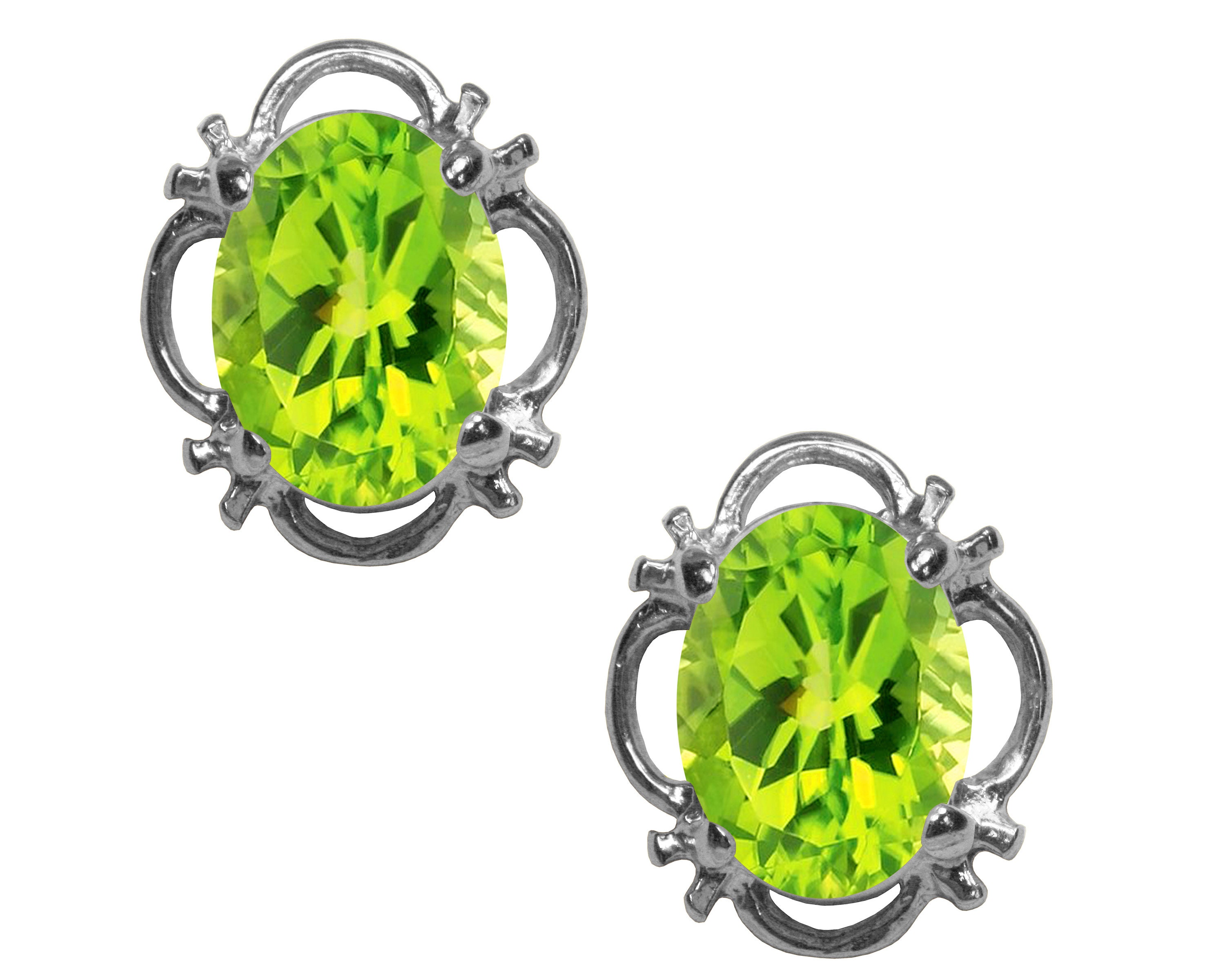 3,75 Ct Pierre Précieuse Naturelle Verte Péridot Taillée Ovale - 1196
