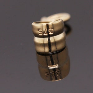 9ct Yellow Gold Fluted Pendant Bale - Grooved Bail For Jewelry Making