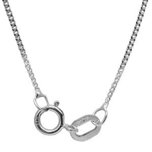 SPECIAL OFFER !! Solid Sterling Silver Curb Chain / Necklace High Quality British Made Silver Pendant Chain 20 Inches 2.7 Grams