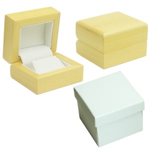 Scatola regalo di lusso per orecchini a bottone in legno d'acero, scatola regalo per gioielli in legno, regalo di altissima qualità per piccoli orecchini a bottone/pendenti