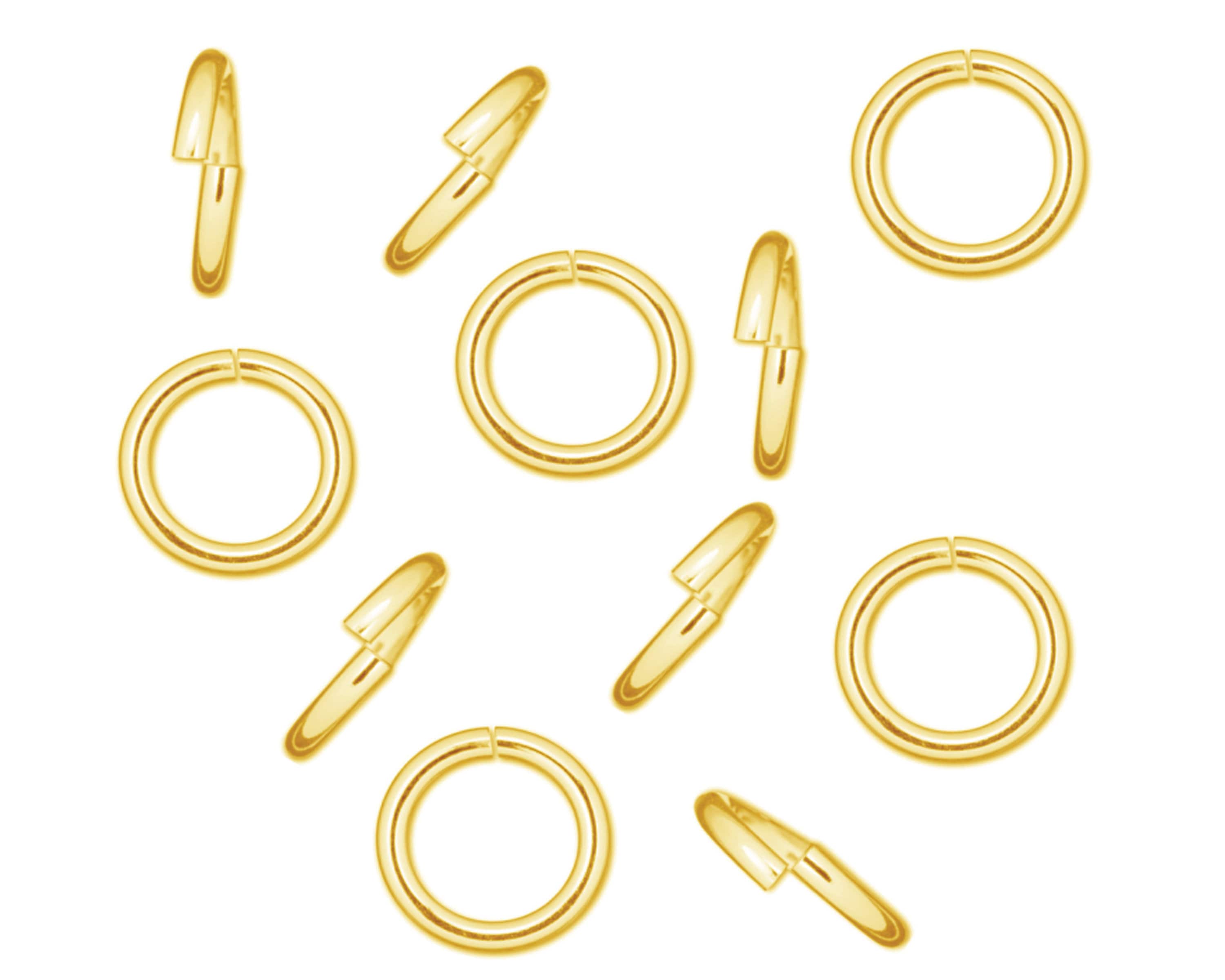 10 Anillos De Salto Abiertos Rellenos De Oro De 9 Mm, Grandes, Gruesos, De 9 Mm
