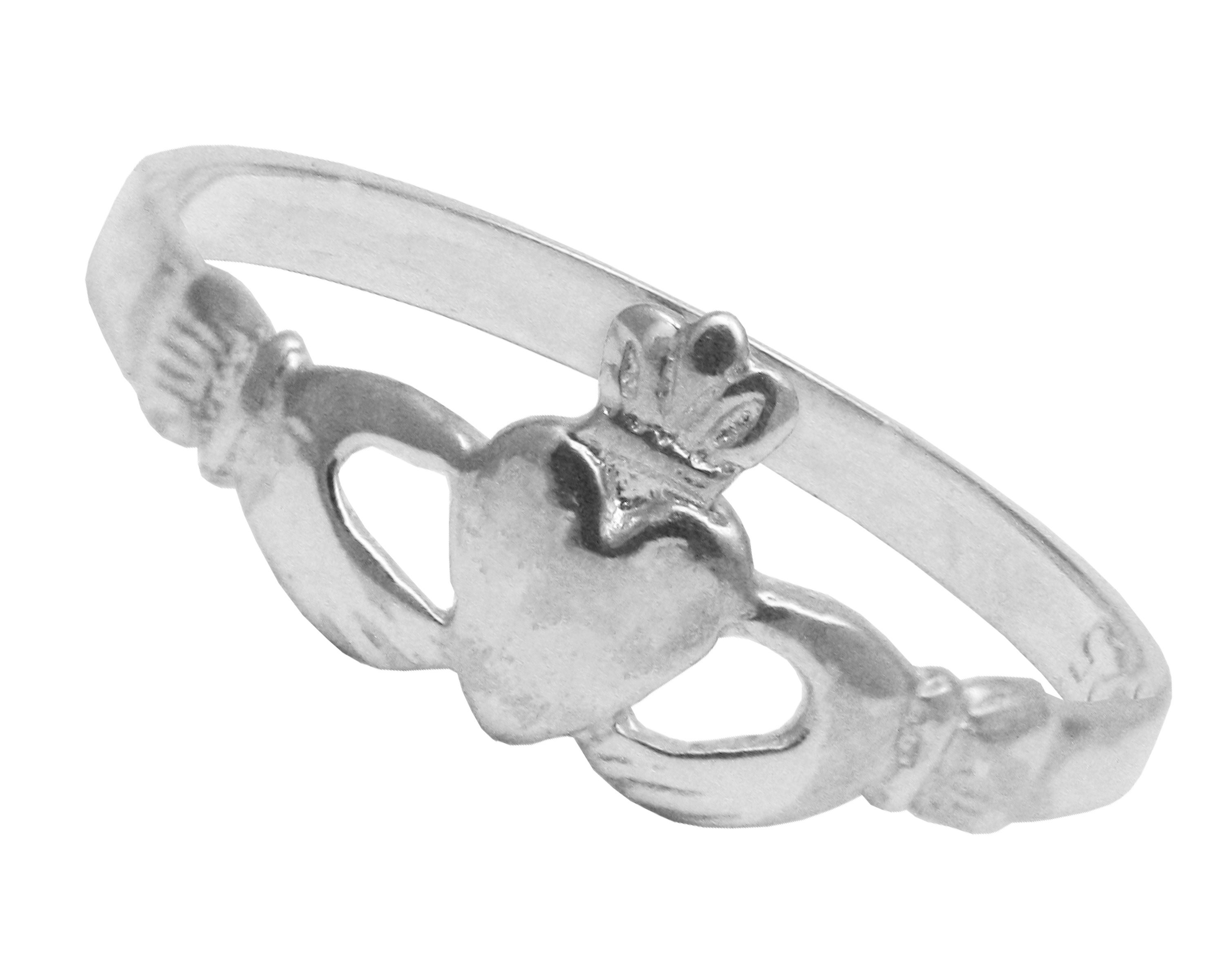 Children's Childs Kids Sterling Silver 925 Child Claddagh Ring UK Size ...