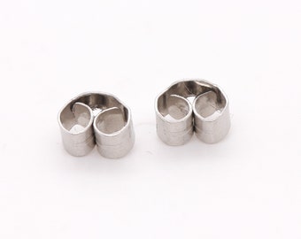 Platinum Earring Back Large Solid 950 Scrolls Butterfly Scroll For Post Earrings British Made