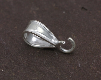 Massives Sterling Silber 925 Glatte Grooved Anhänger Bail Bale Mit Offenem Ring Einfach Passende Anhänger Hohe Qualität British Made Schmuckzubehör