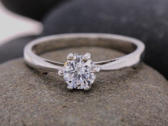 Solid 925 Sterling Silver Solitaire Sapphire and 1/6 Cttw Diamond Charm Pendant Chain Necklace 16