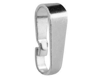 Platt, slätt hänge i massivt sterlingsilver 925 med snörning och enkel montering