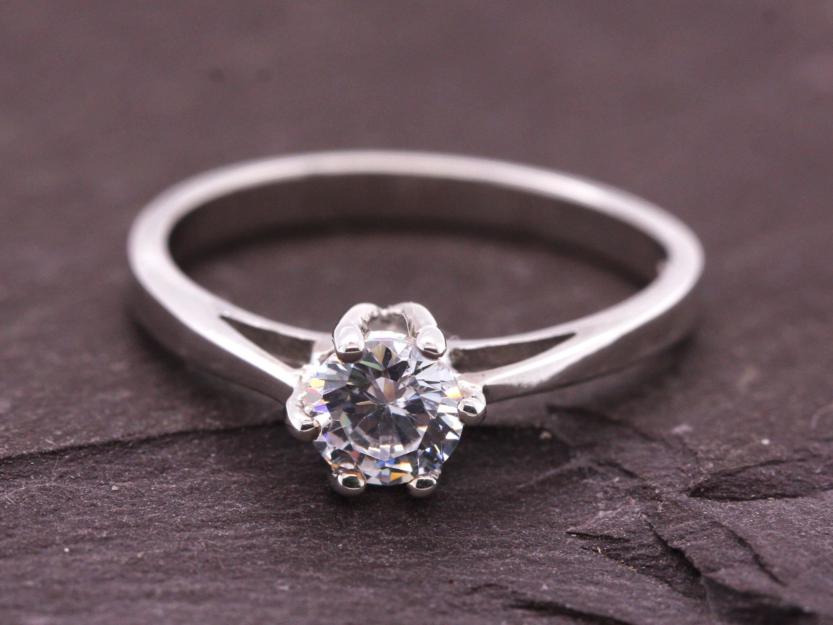 thumbnail image 2 of 925 Sterling Silver Cubic Zirconia Brilliant Cut Ring – Eternity Style, Sizes 6-10 2 of 5