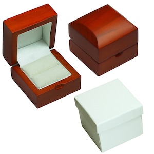 Mahagoni Präsentation Ring Box Holzschmuck Verlobung Geschenkbox Hohe Qualität