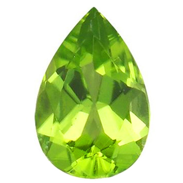 Loose Pear Teardrop Pippin Cut Natural Peridot Stone Green Deep