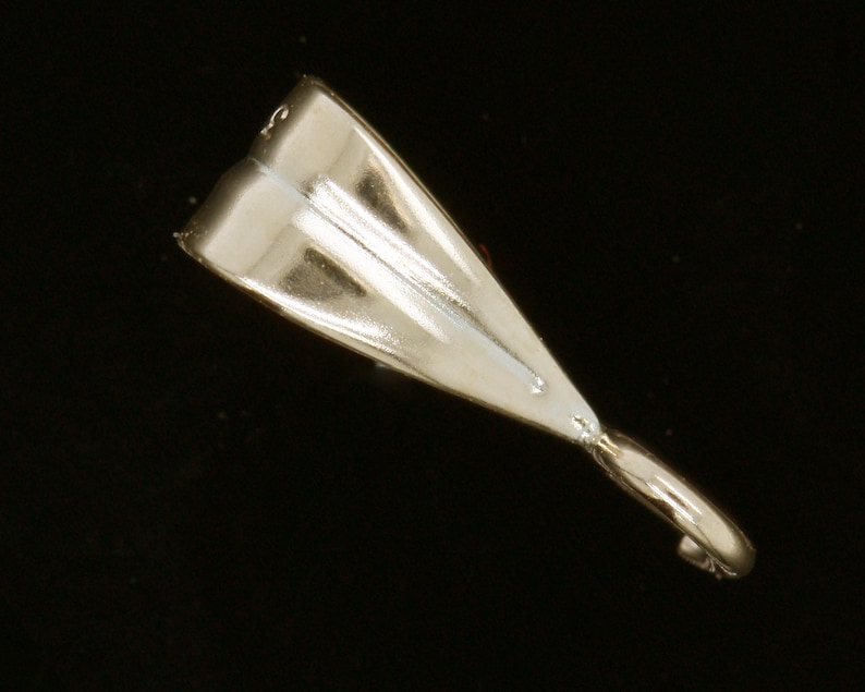 Solid 9ct Yellow Gold Smooth Grooved Pendant Bail Bale With Etsy