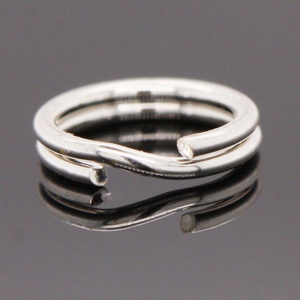 8mm 925 Solid Sterling Silver Split Rings Ring For Fitting Charms & Pendants High Quality British Made Jewellery Findings