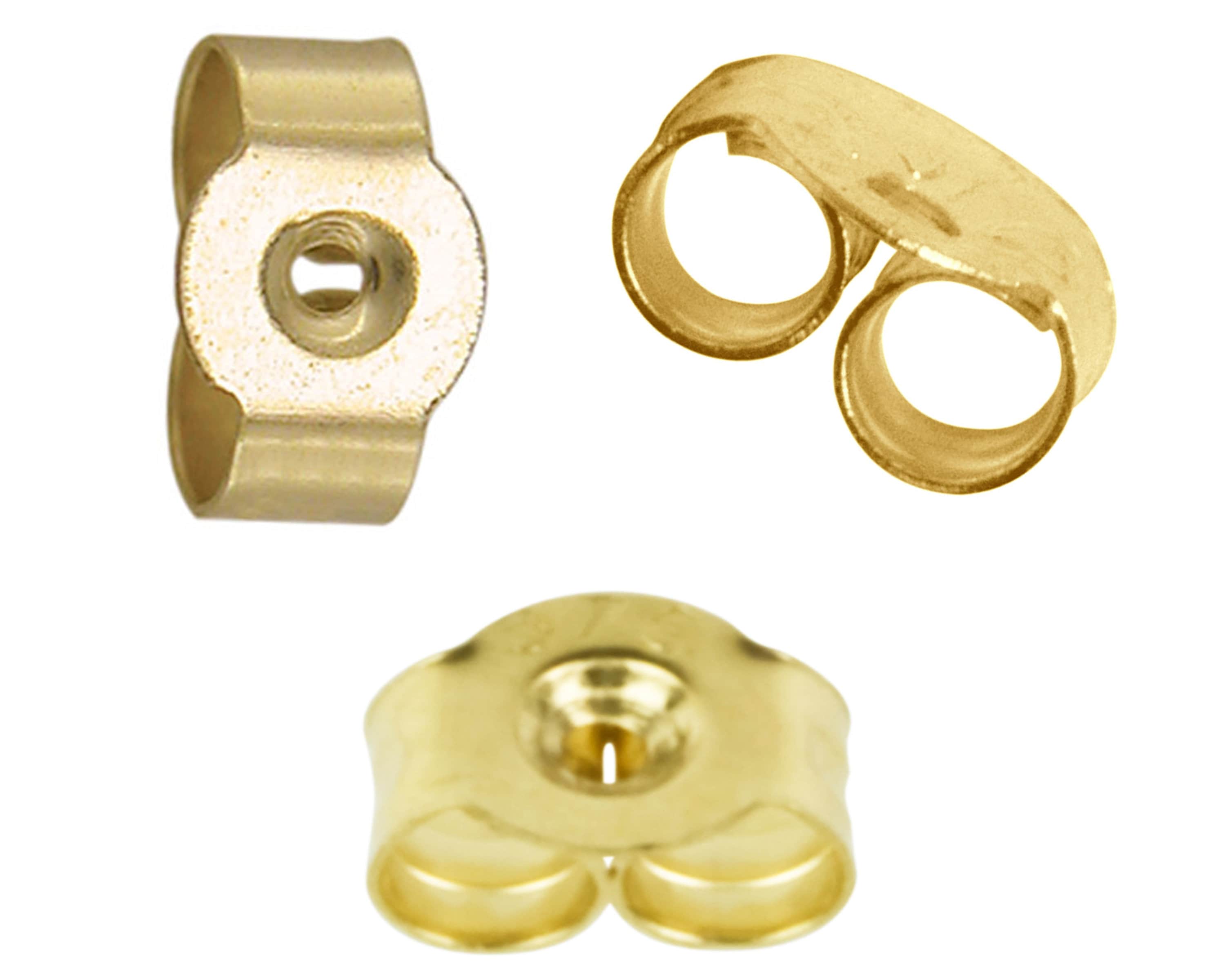 Small 4mm 375 9ct Yellow Gold Earring Backs Scrolls Butterfly Etsy