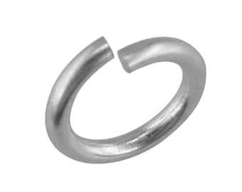 Solid 9ct White Gold 4mm Open Heavy Weight Jump Ring For Jewellery Making Repairs