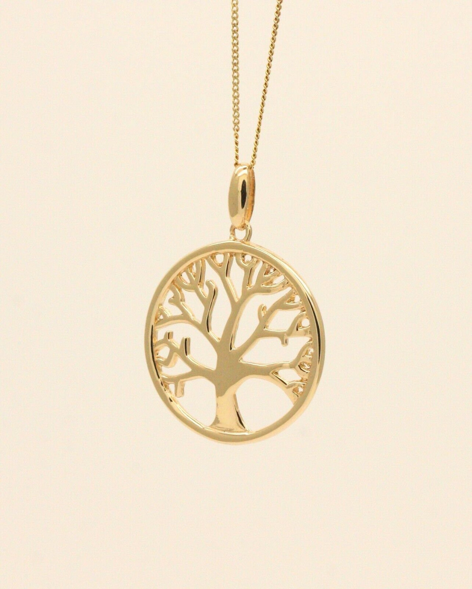 Beautiful 9ct Yellow Gold Hallmarked Tree of Life Pendant & - Etsy UK