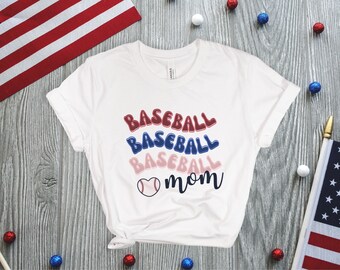 Baseball Mom Heart Sports Game Tee for Her