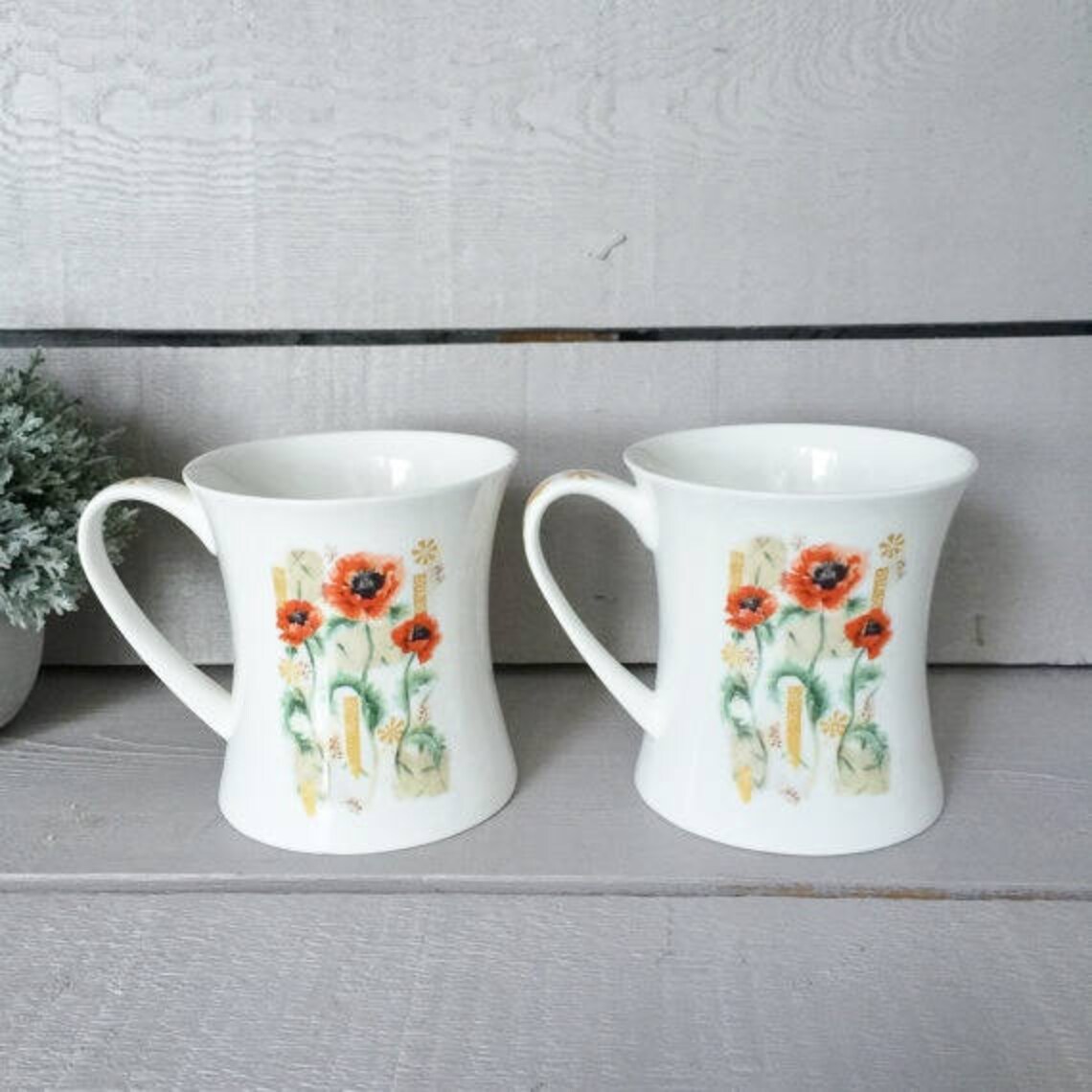Bone China Mugs Hudson Middleton Coffee Mugs English China Etsy