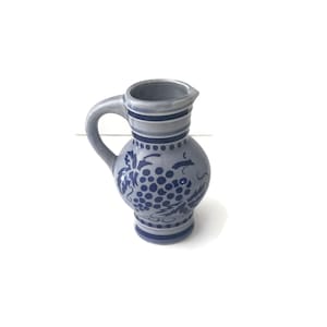 Grès ouest-allemand, Pichet en céramique, KWU Dehme Allemagne de l’Ouest, Vintage Bud Vase, Design de raisin, Stoneware Jug