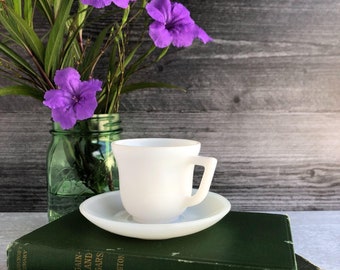 Vintage White Milk Glass Espresso Sets, Demitasse Cup and Saucers, 1930s Little Hostess Hazel Atlas Milk Glass Childs Tea Cups Toy Dishes