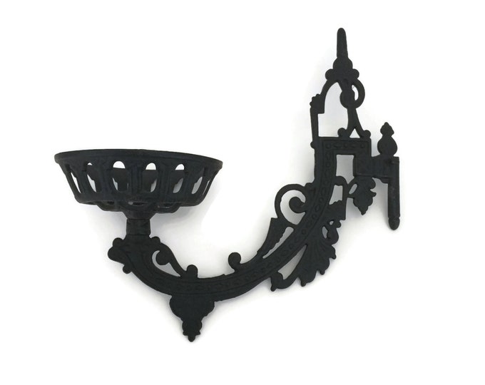 Oil Lamp Sconce Cast Iron Candle Holder Candle Wall Sconce Etsy