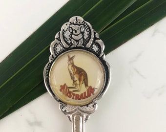 オーストラリア カンガルー 銀メッキ お土産スプーン コアラ