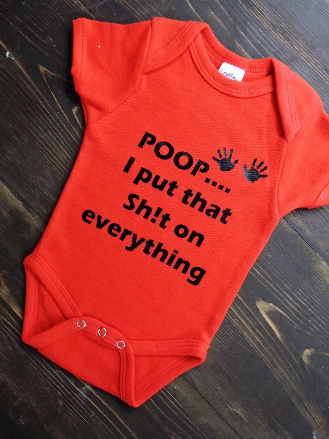 Poop I put that shit on everything funny baby onesie baby boy Etsy