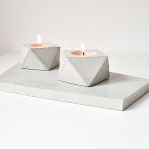 FORMA | Concrete Tea Candle Holder - Set of 2