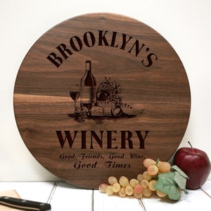 Straga Personalized 15&quot; Natural Hardwood Custom Sign, Walnut or Mahogany, Christmas, Wedding or Housewarming Gift 304