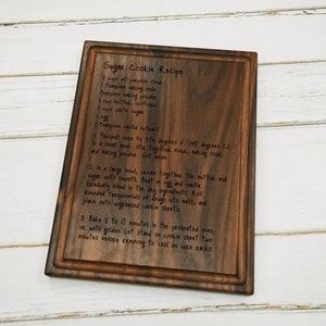 Handmade Cutting Board Personalized Recipe Design #993-Wedding & Anniversary Gift for Couples-Housewarming and Closing Present
