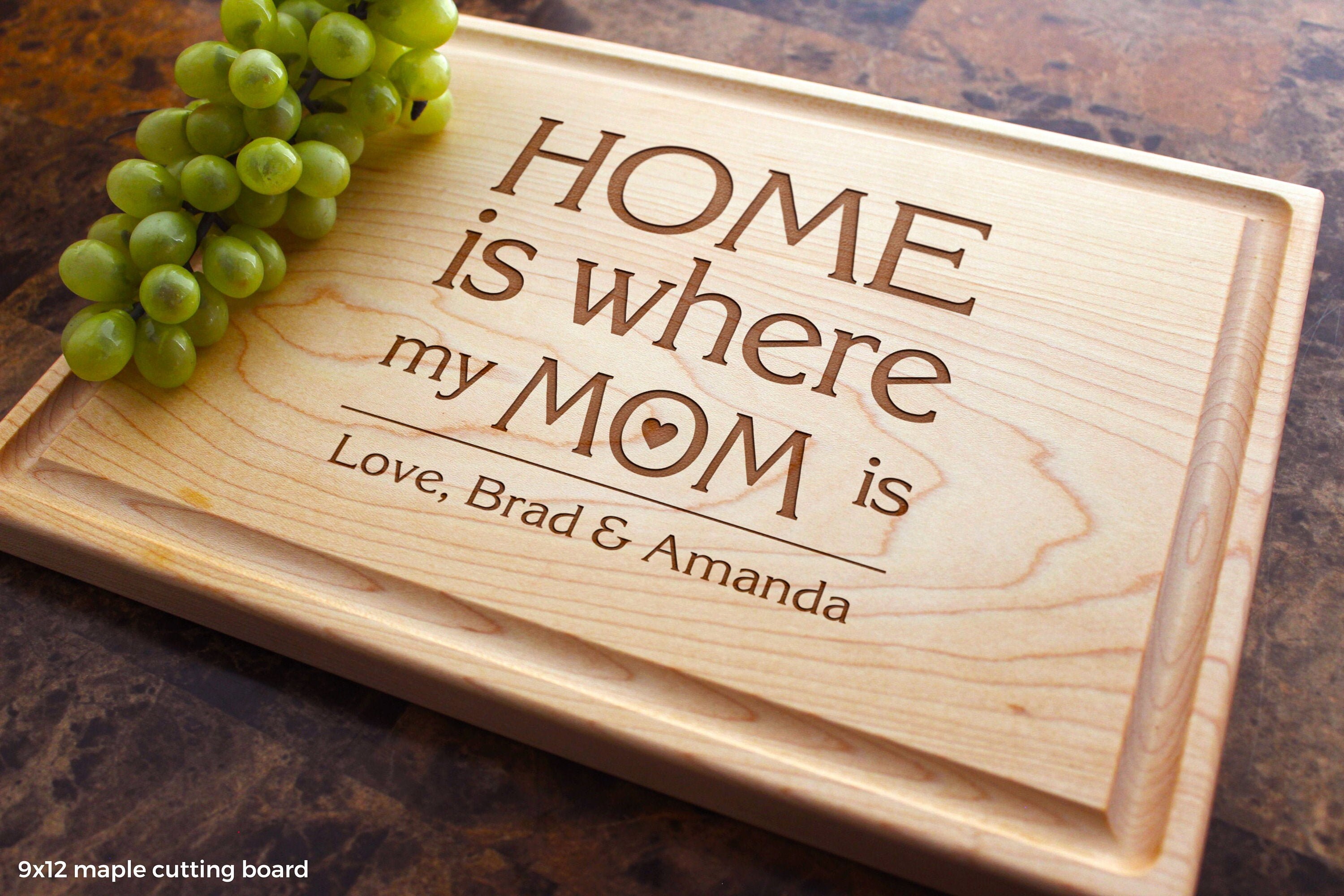 Personalized Engraved Cutting Board for Mom on Mother's Etsy