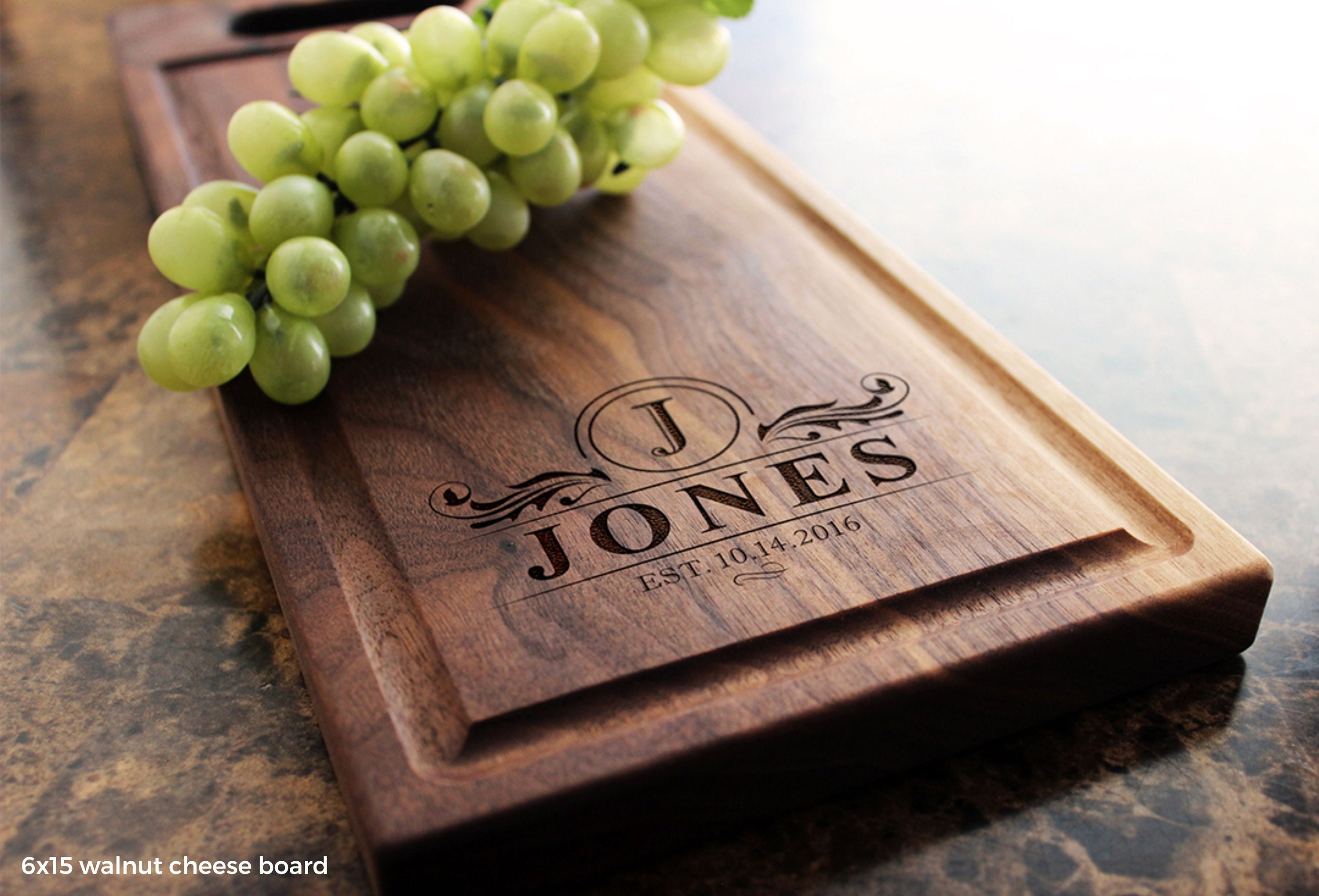 Personalized Engraved Cheese Board with Monogram and Name for Etsy