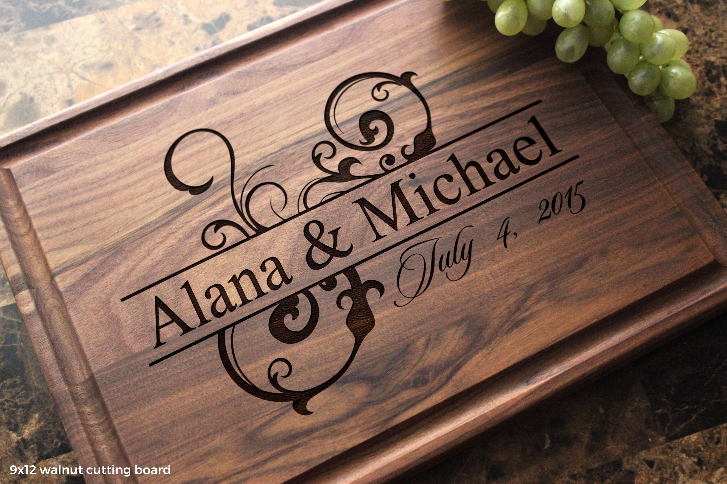 Personalized Engraved Cutting Board Wedding Anniversary Etsy