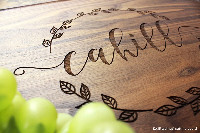 Bridal Shower Housewarming Bride 938 Anniversary Wedding Groom Engagement Personalized Engraved Cutting Board