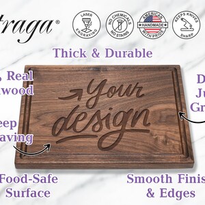 Handmade Cutting Board Personalized Grill Master Design 514 Unique Gifts for Father's Day image 4