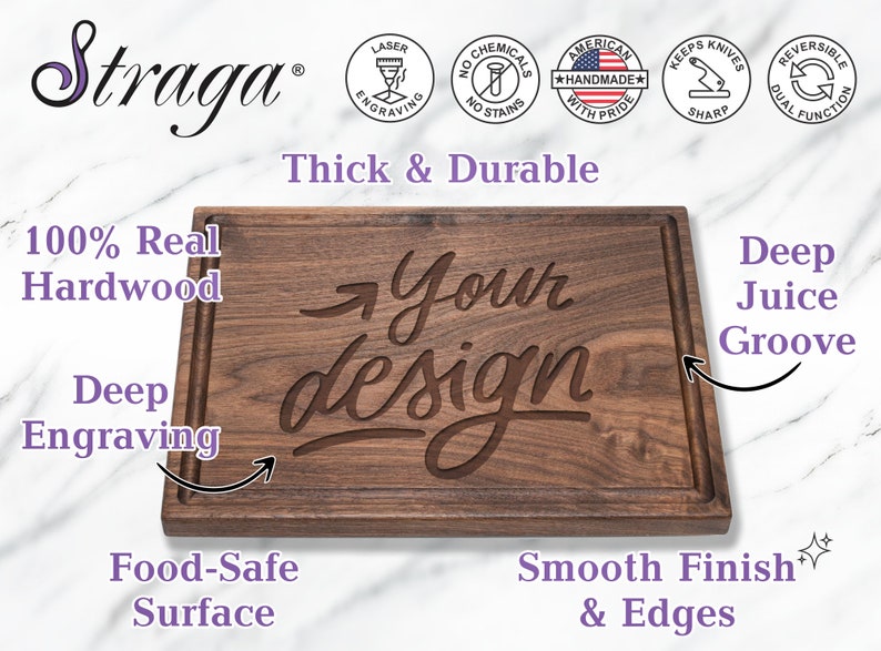 Handmade Cutting Board Personalized Grill Master Design 514 Unique Gifts for Father's Day image 4