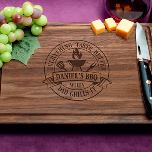 Handmade Cutting Board Personalized Dad's Grill Design 515 Father's Day Gifts for Grill Masters zdjęcie 9