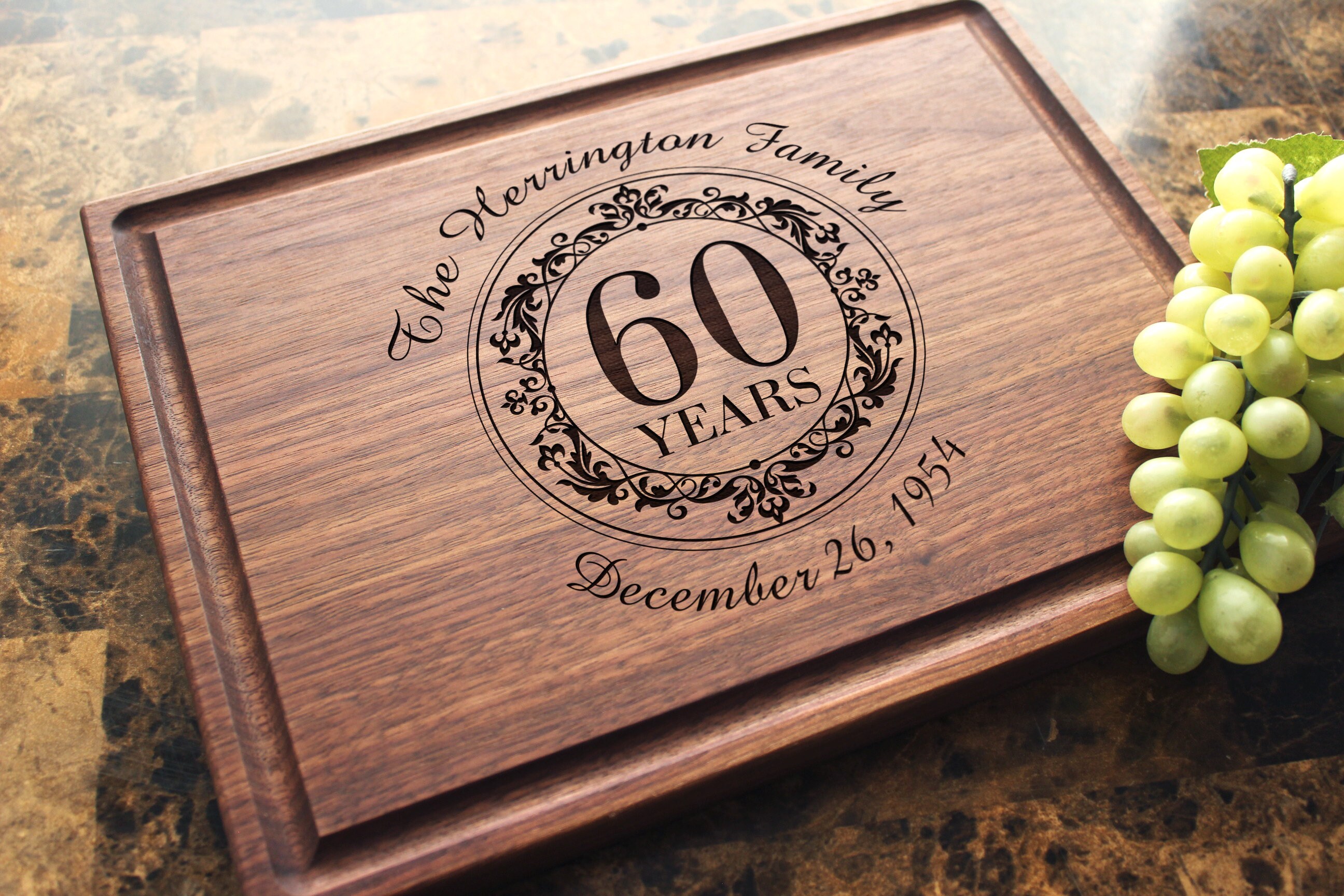 Handmade Cutting Board Personalized Elegant Anniversary Design - Etsy