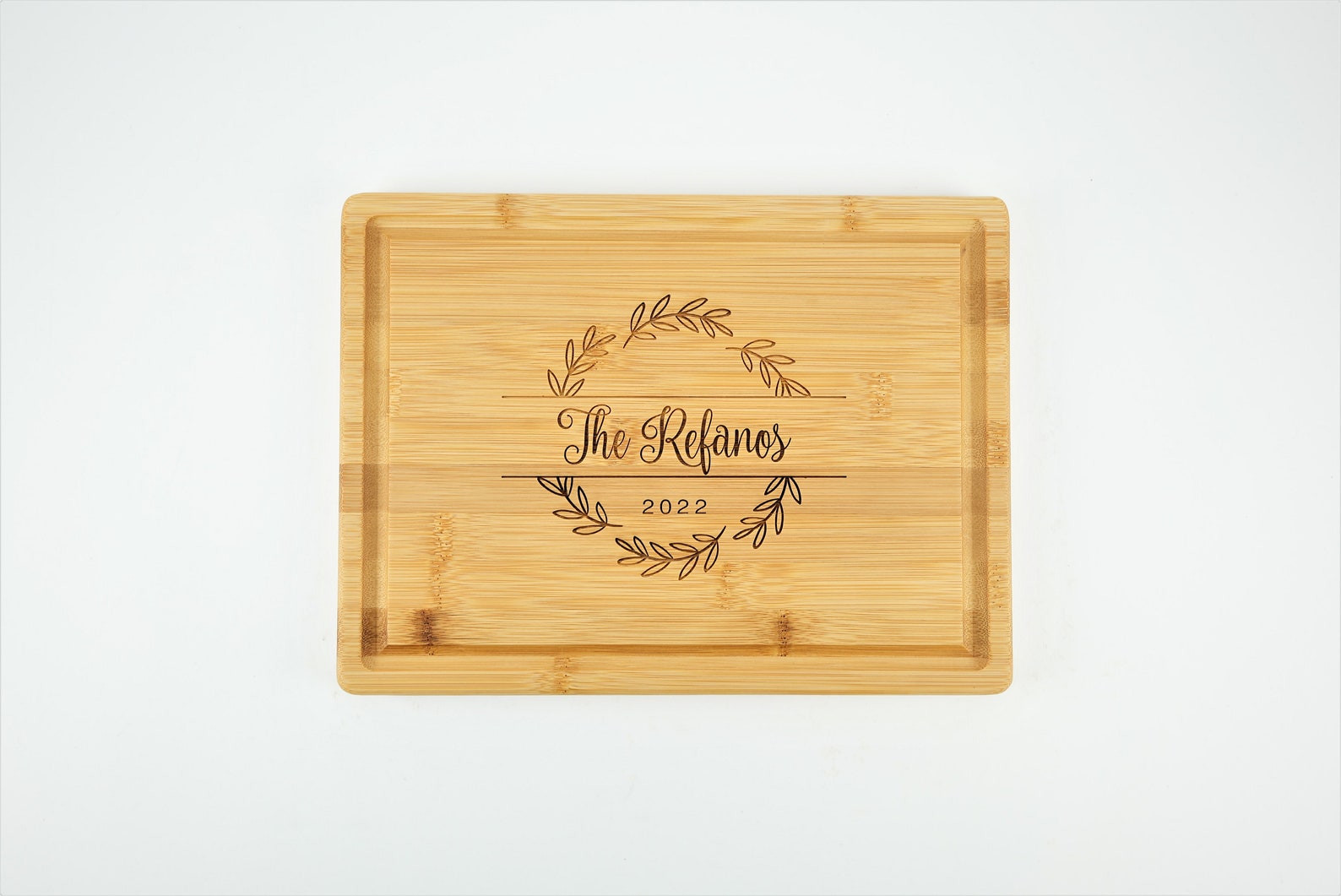 Handmade Cutting Board Personalized Spring Wreath Design Etsy