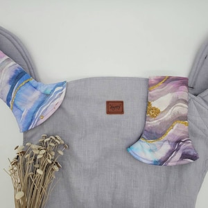 Curved Drool Pads, Amethyst Geode Gemstone Fabric. Curved Pads Fits Tula, Happy Baby, Artipoppe, Sakura Bloom, Ergo and Many Other Brands.