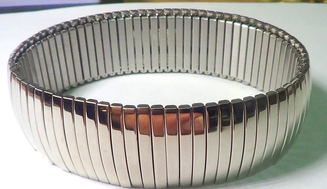 Milan Italy Stainless Steel Stretch Bracelet Etsy