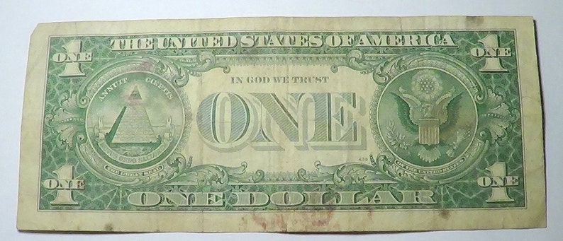 Series 1957 B Silver Certificate One dollar Bill W 36595648A