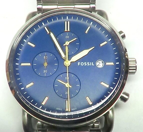 Fossil FS5401 251912 Blue Dial 42 Mm Men's Watch With | Etsy