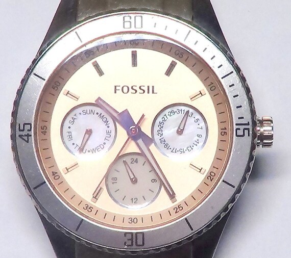 Fossil ES3037 Stella Rainbow Dial Pink 