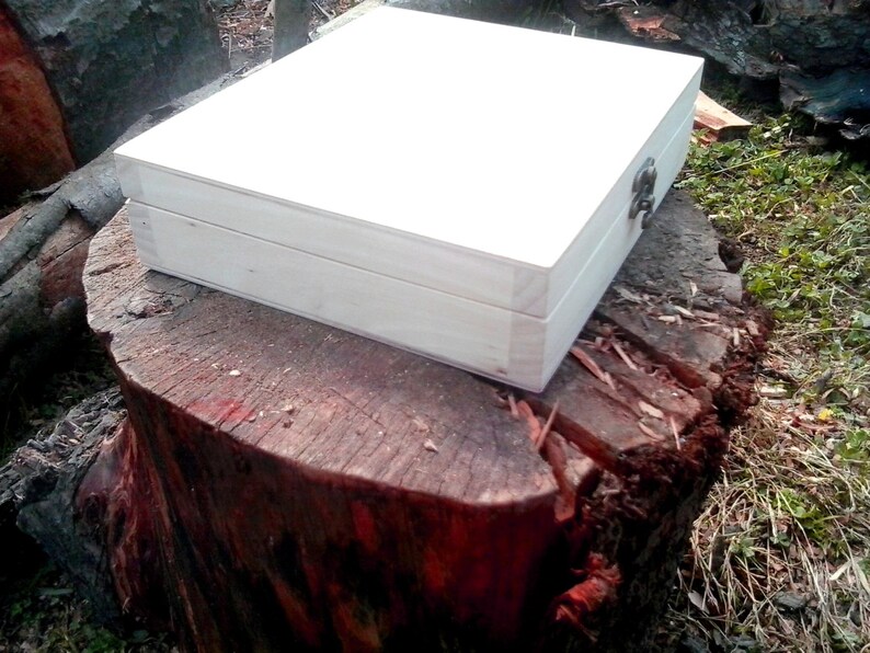 Big Unfinished Wood Box/treasure Chest / Etsy