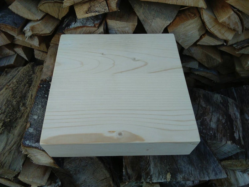 Big Unfinished Wood Box No Lid 30x30x7cm Exterior Dimensions Etsy