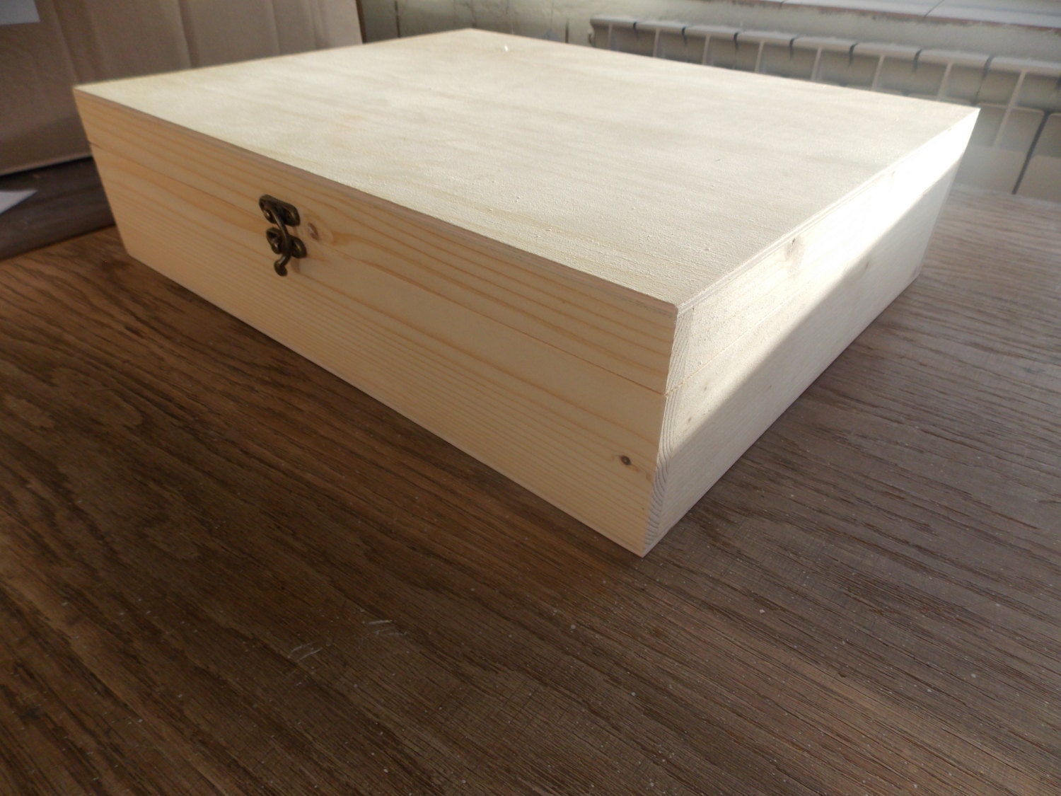 Large Unfinished Wood Box Big Box Unfinished Wood Box Etsy