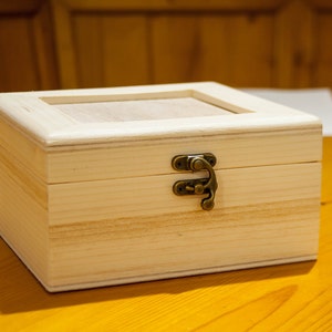 very small box small treasure chest box-jewelry box-handmade-ring box-trinket box 7x7x3 inch