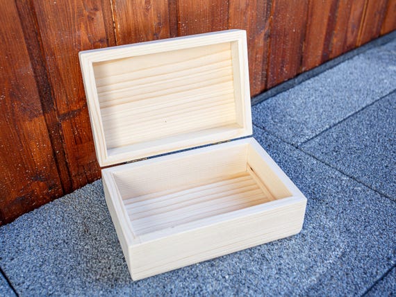 Wood Box Unfinished Wood Craft Box Wood Boxes Bulk Wholeslae Wood Boxes 18x11x7 Cm 7x4x2.74 Inch Etsy