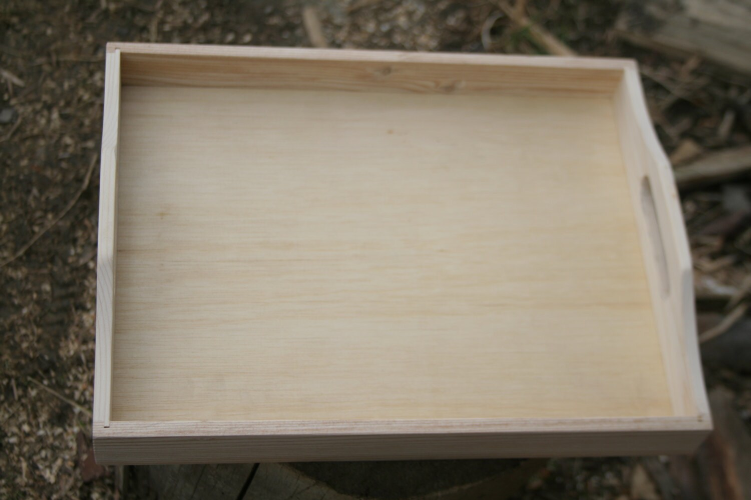 Unfinished wood Serving Tray ottoman tray rustic serving tray Etsy