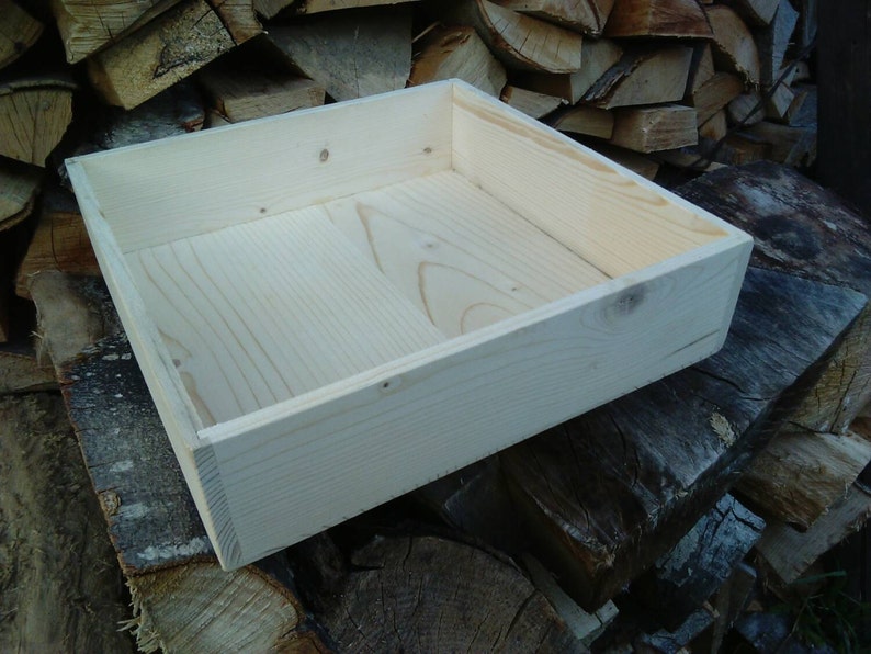 Big Unfinished Wood Box No Lid 30x30x7cm Exterior Dimensions Etsy