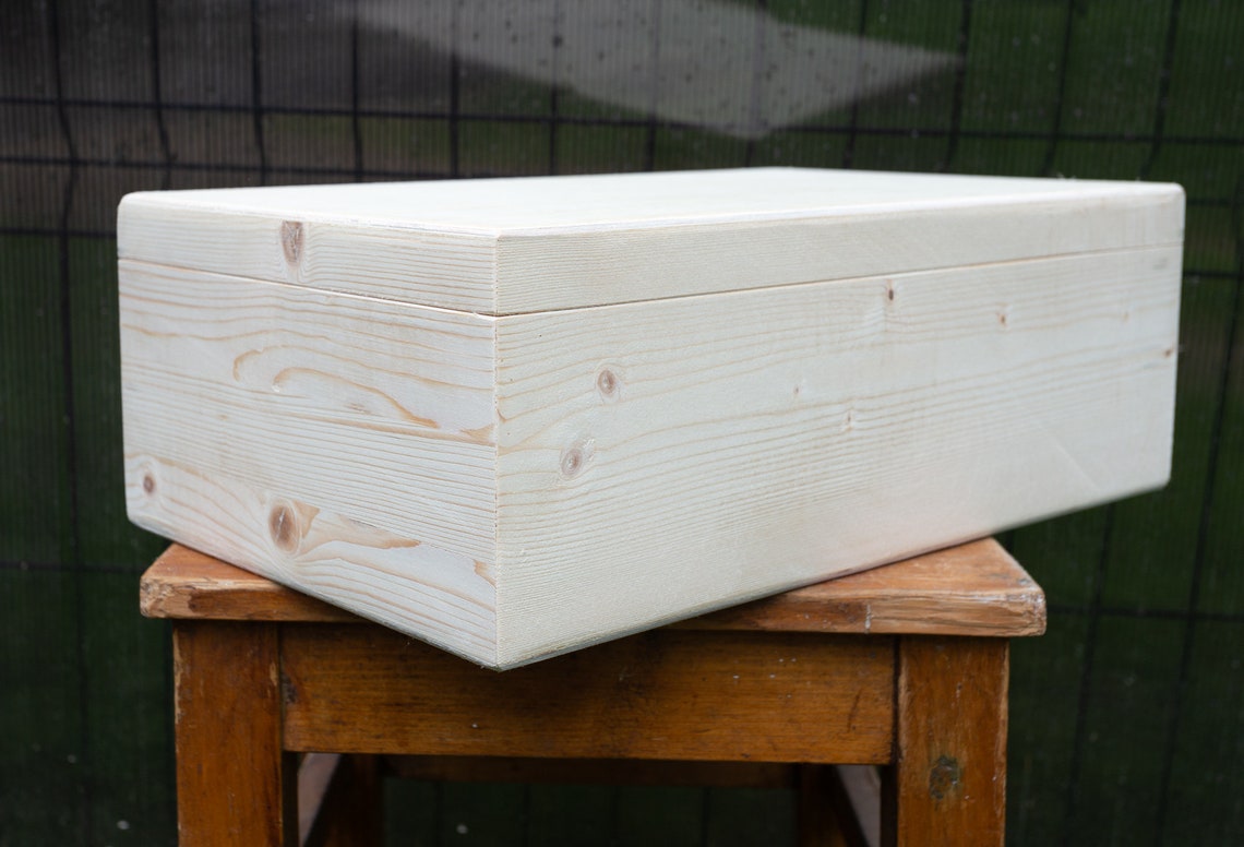 Big Box Unfinished Wood Box 39x23x15 CM / 15.35x9 X5.9 Inch Etsy